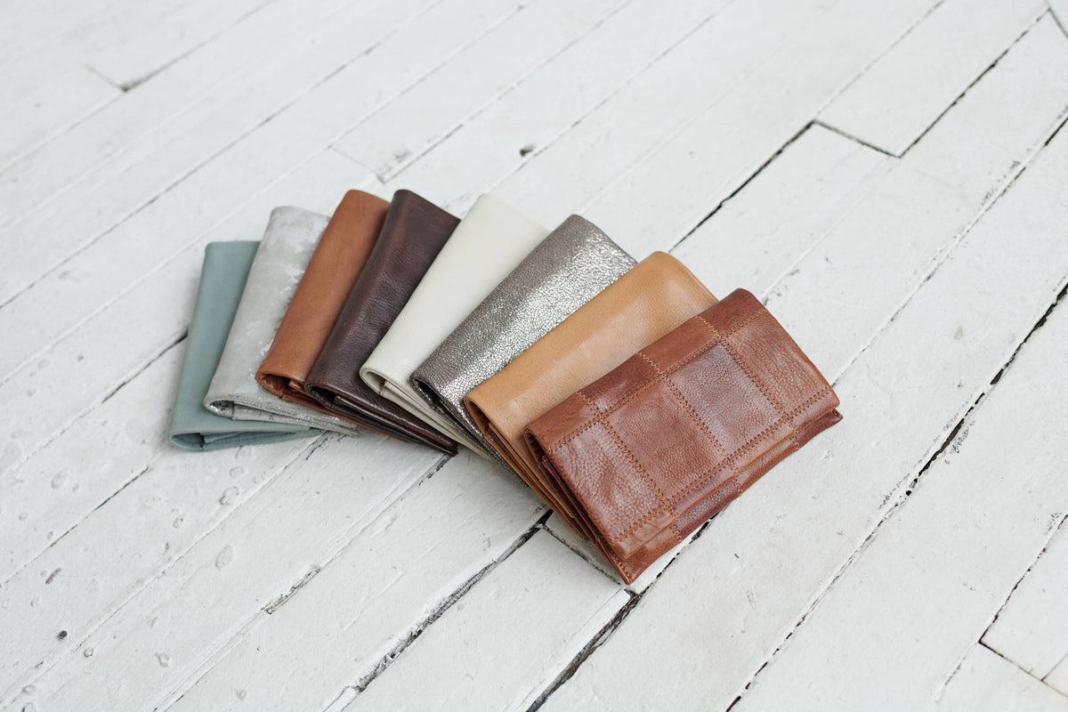 Latico Eloise Handcrafted Leather Wallet: Grass