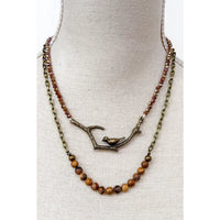 Braelyn Bird Necklace-Jasper