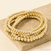 Gold Dipped Bead Bracelet Set