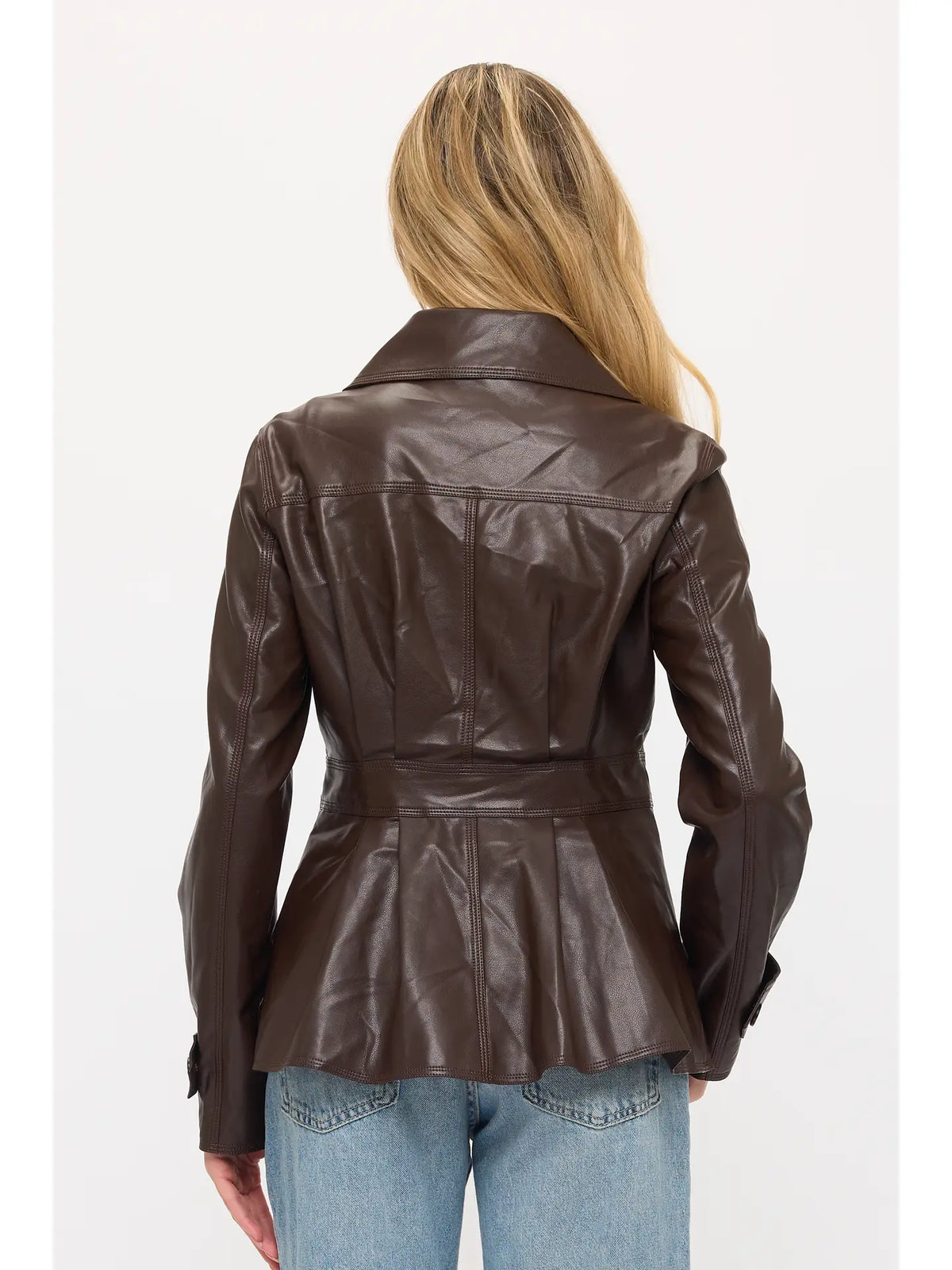 Atlas Utility Leather Jacket-Coffee