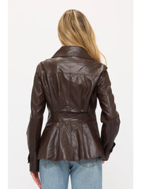Atlas Utility Leather Jacket-Coffee