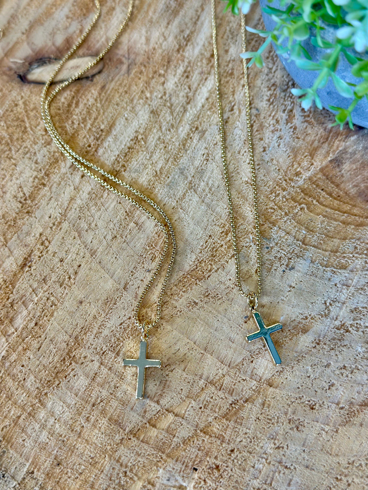 Cross Necklace-Gold