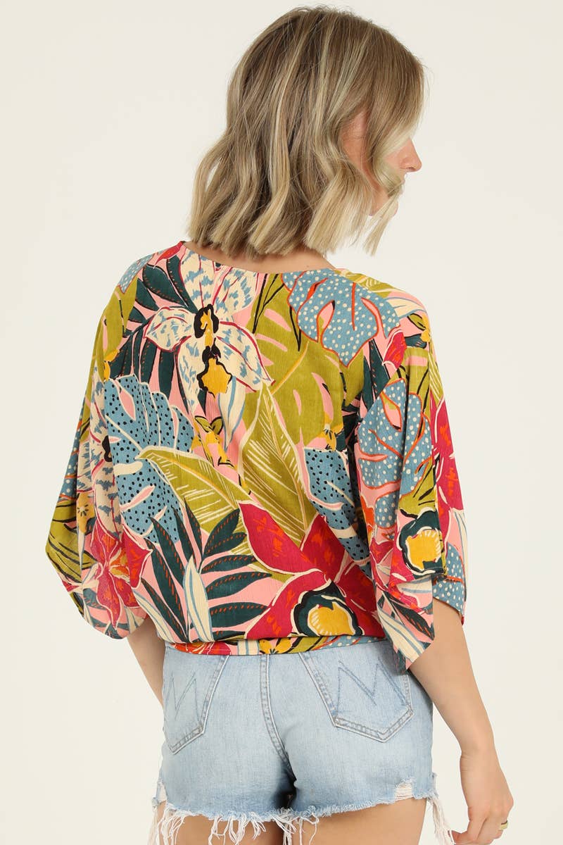 Kimono Tie Waist Blouse