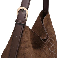 Neve Suede Croco Tote