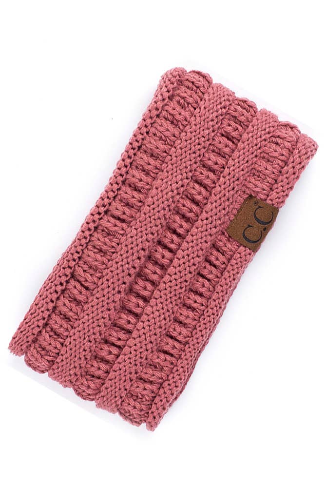 C.C Solid Ribbed Headwrap