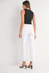 Classic Straight Denim-White