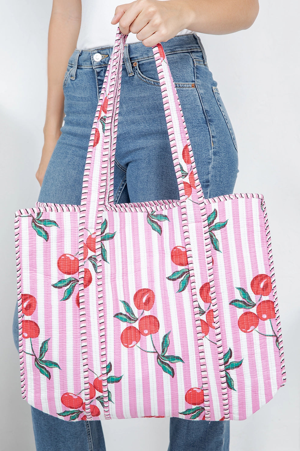 Reversible Quilted Tote Bag
