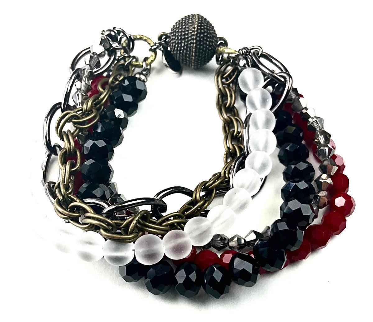 Multi Strand Bracelet W/Magnetic Clasp