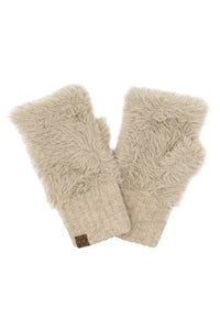 C.C Fur Fingerless Glove