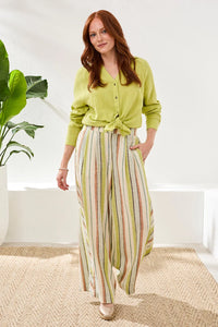 Tribal Pull On Flowy Wide Pant