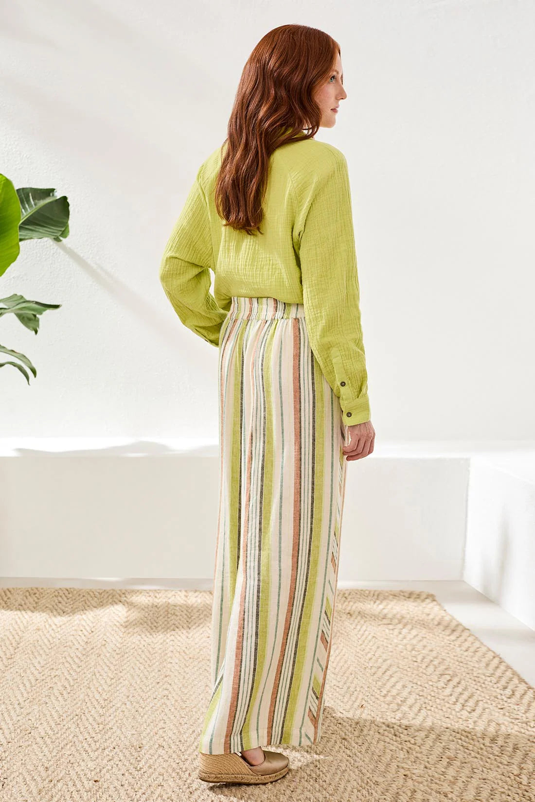 Tribal Pull On Flowy Wide Pant