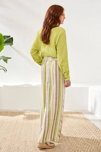 Tribal Pull On Flowy Wide Pant