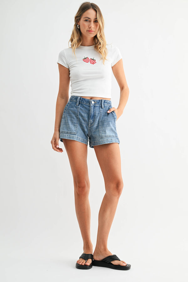 Denim Trouser Short