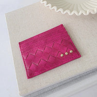 Mariah Woven Small Card Holder Wallet