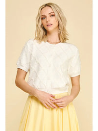 Diamond Textured Knit Cardigan