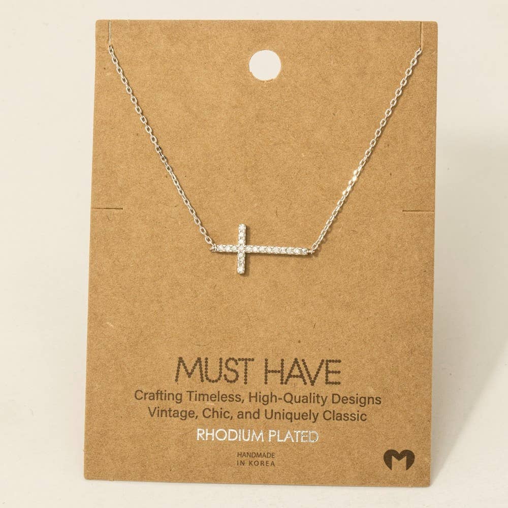 Jewel Cross Pendant Necklace