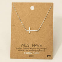 Jewel Cross Pendant Necklace