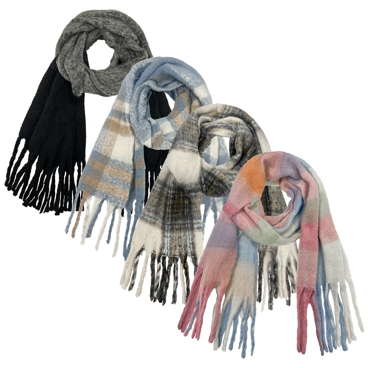 Color Pop Fun Fringe Scarf