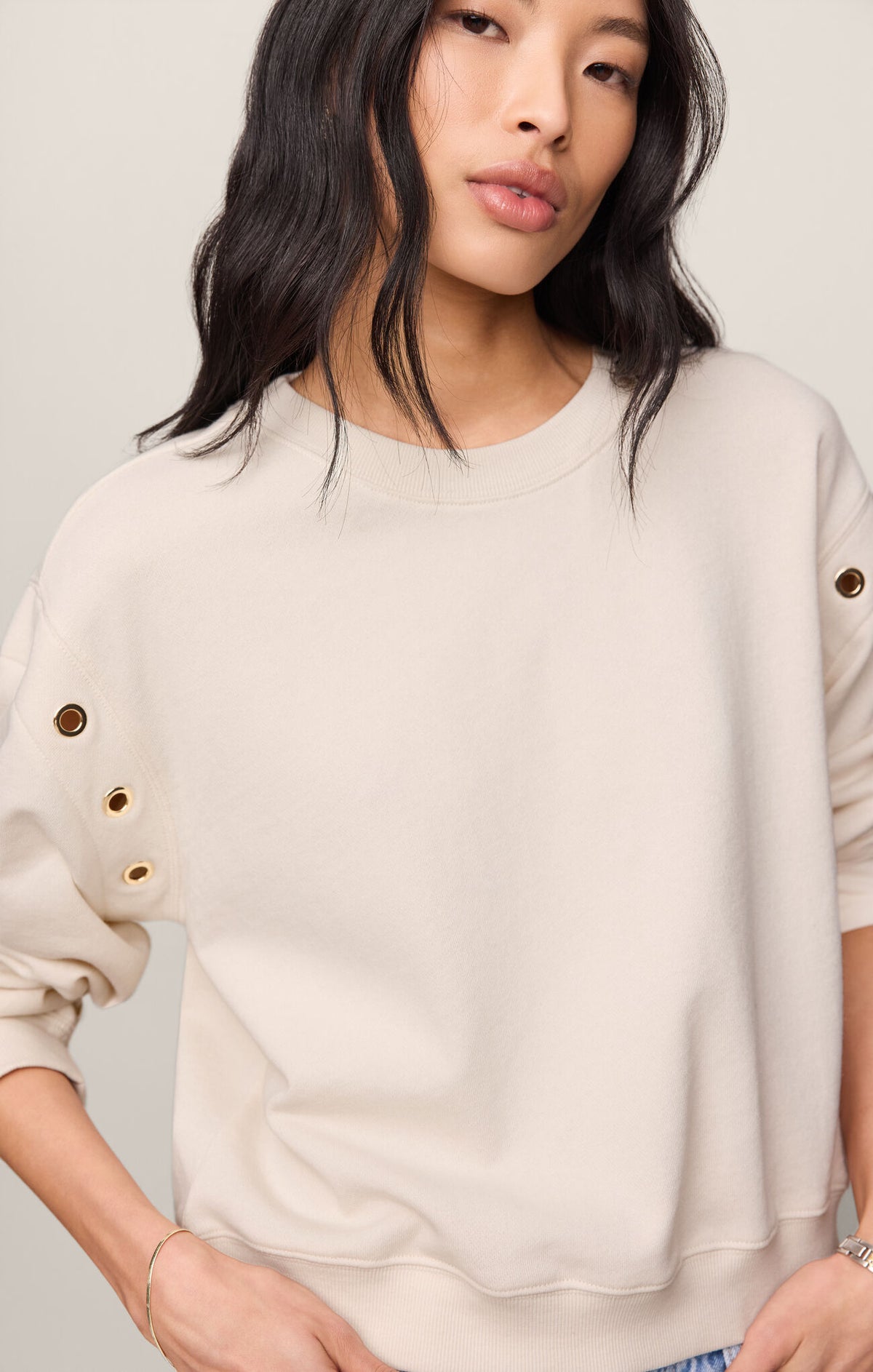 Axel Grommet Sweatshirt-Sandstone