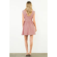 THML Gingham Dress-Red