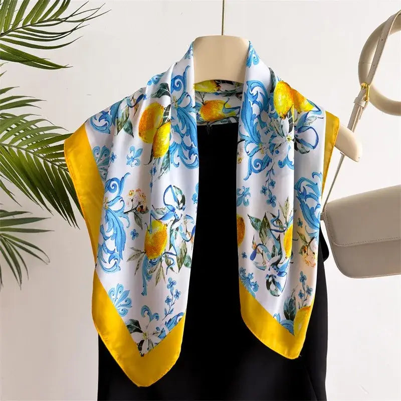 Silk Scarf Lemon Fruit