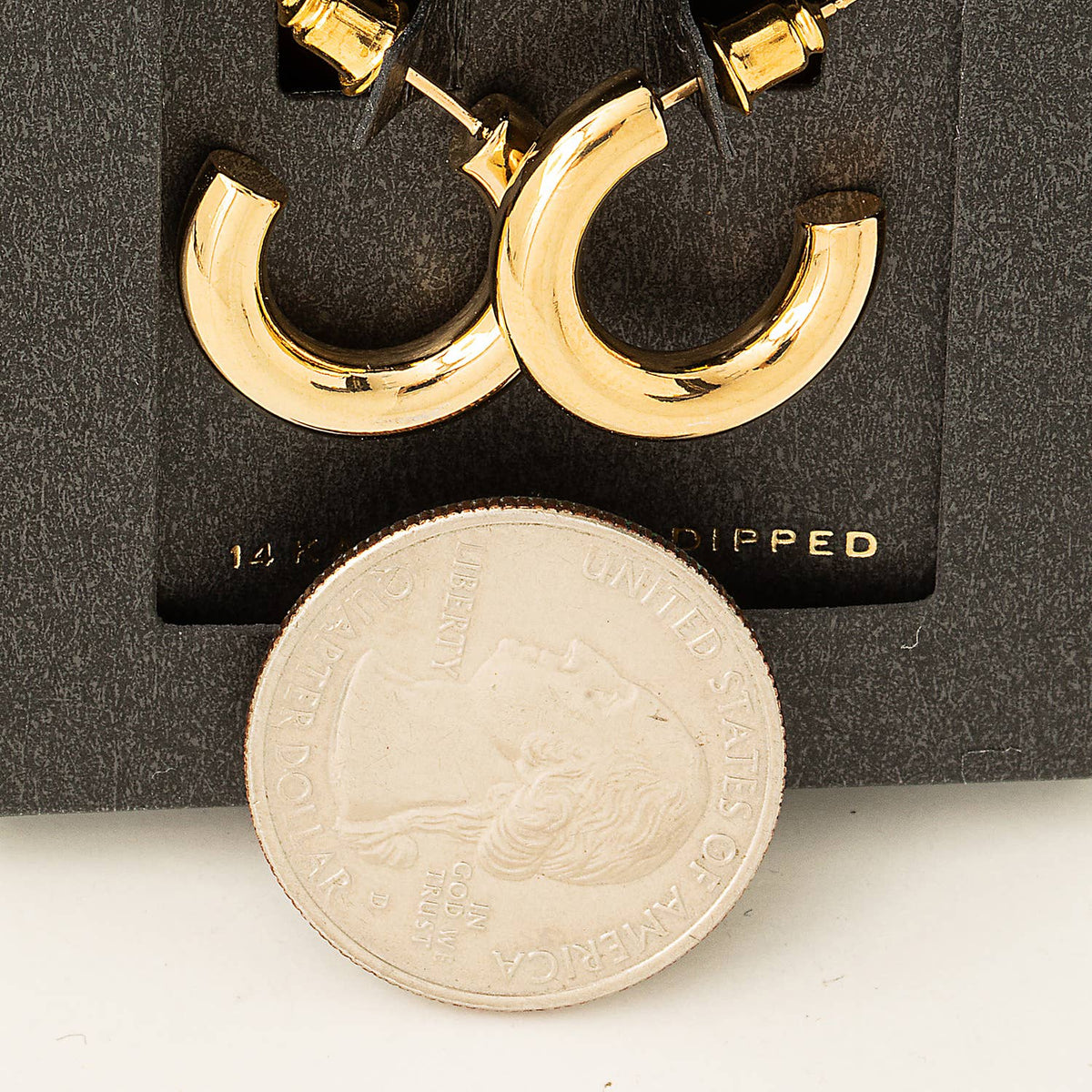 Gold Dipped Hoop Earrings