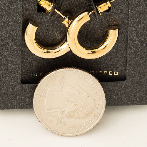 Gold Dipped Hoop Earrings