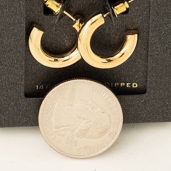 Gold Dipped Hoop Earrings