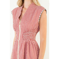 THML Gingham Dress-Red