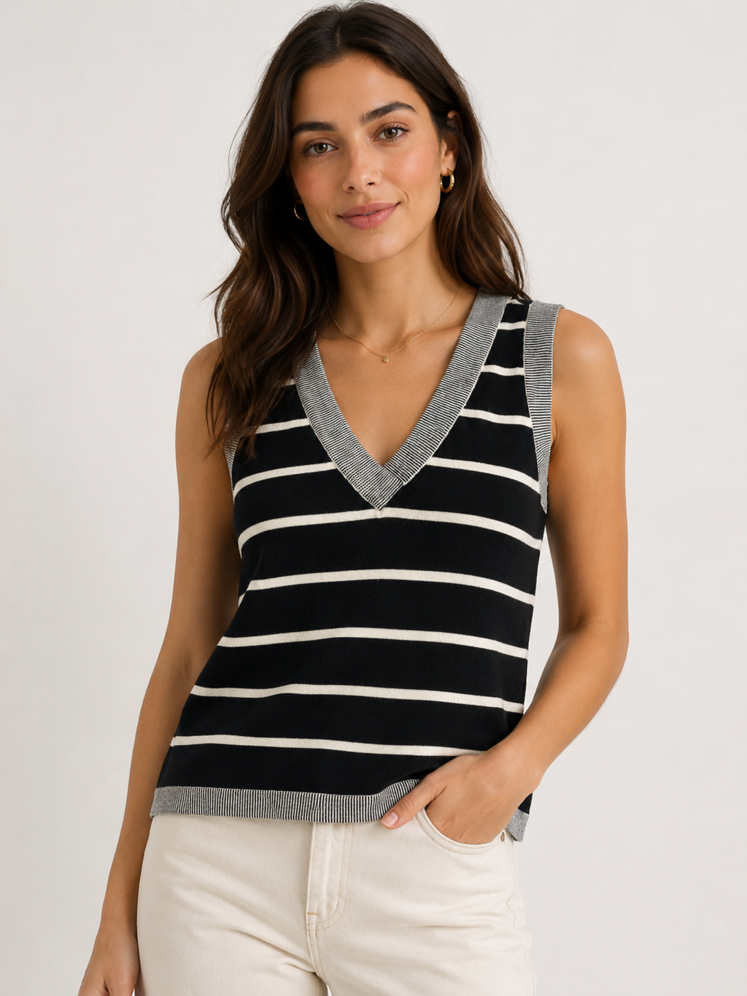 Stripe Sweater Tank
