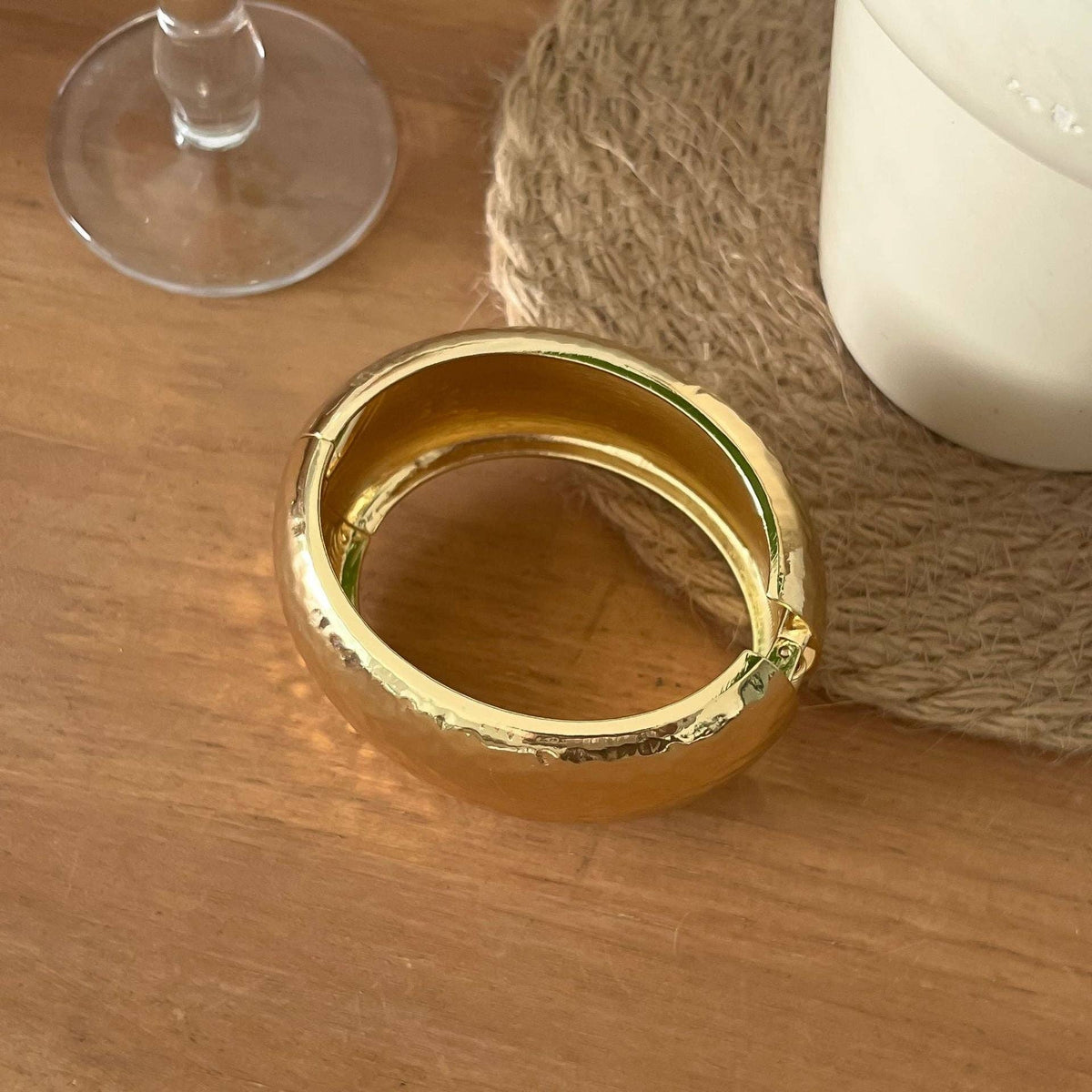 Gold Hinge Cuff Bracelet