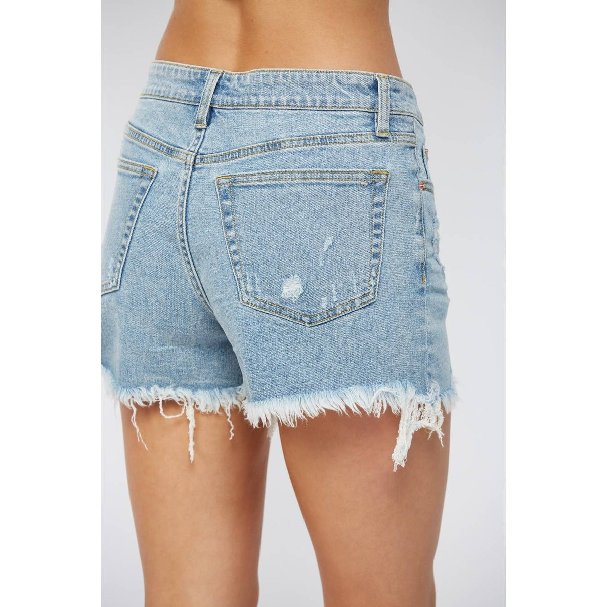 Distressed Fray Hem Shorts