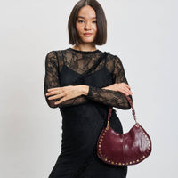 Nova Crossbody w/Studs -Wine