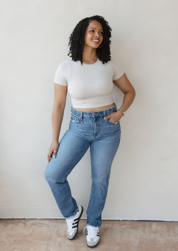Short Sleeve Waist Length Top