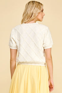 Diamond Textured Knit Cardigan