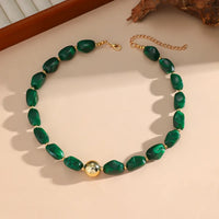 Acrylic Necklace W/Gold Bead