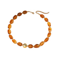 Acrylic Necklace W/Gold Bead