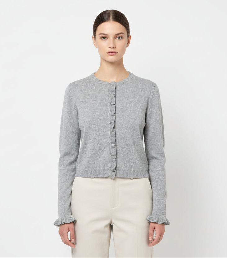 Collins Cardigan Sweater-Grey