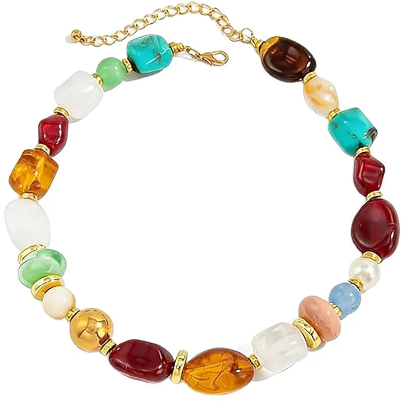 Resin Multi Beaded Necklace