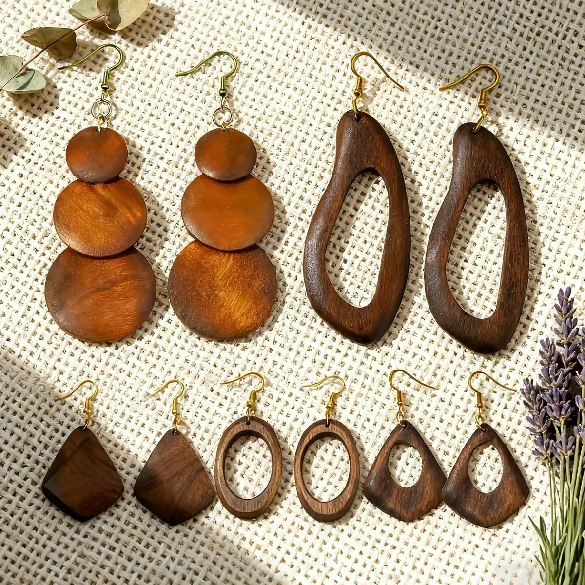 Wood Dangle Earrings