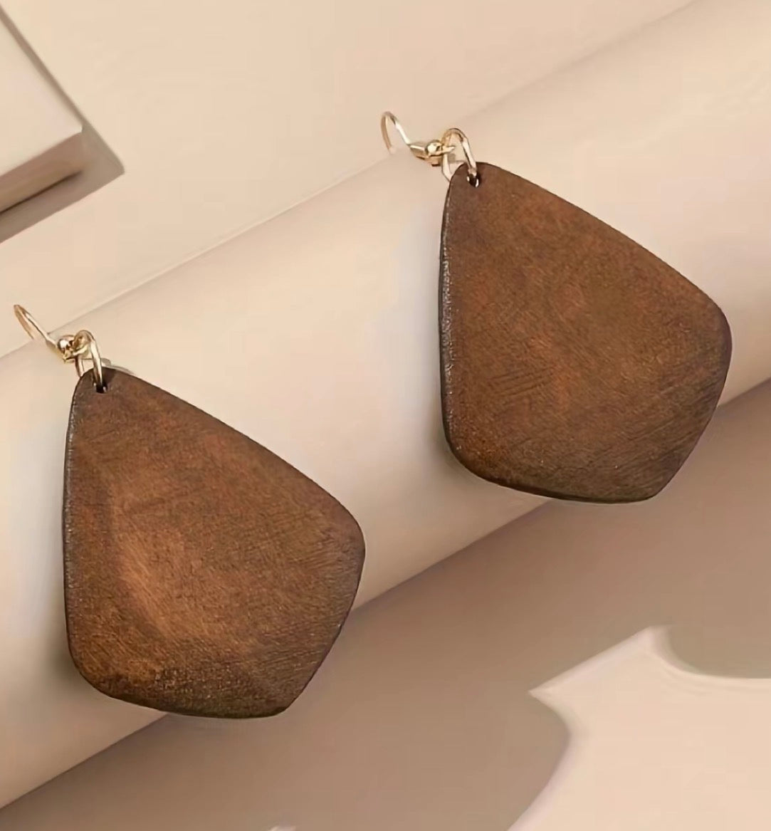 Wood Dangle Earrings