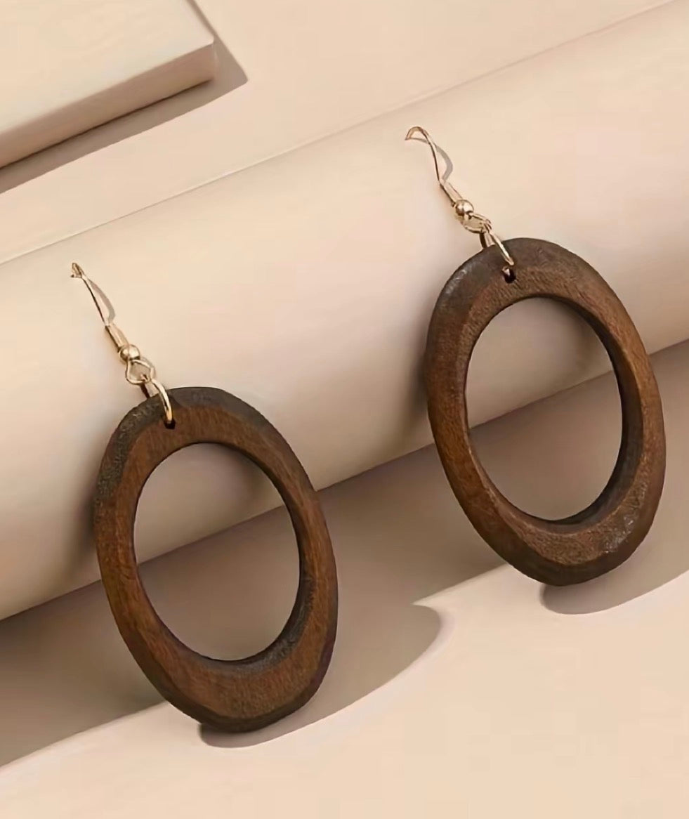 Wood Dangle Earrings