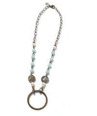 Circle Center Bead Necklace