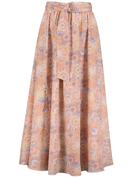 Summer Printed Skirt w/Belt