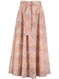 Summer Printed Skirt w/Belt