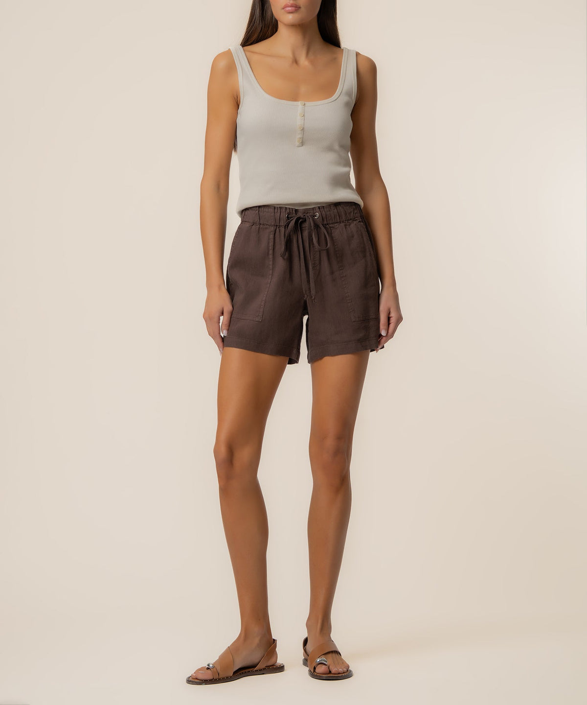 Kut Katana Drawstring Short-Chocolate