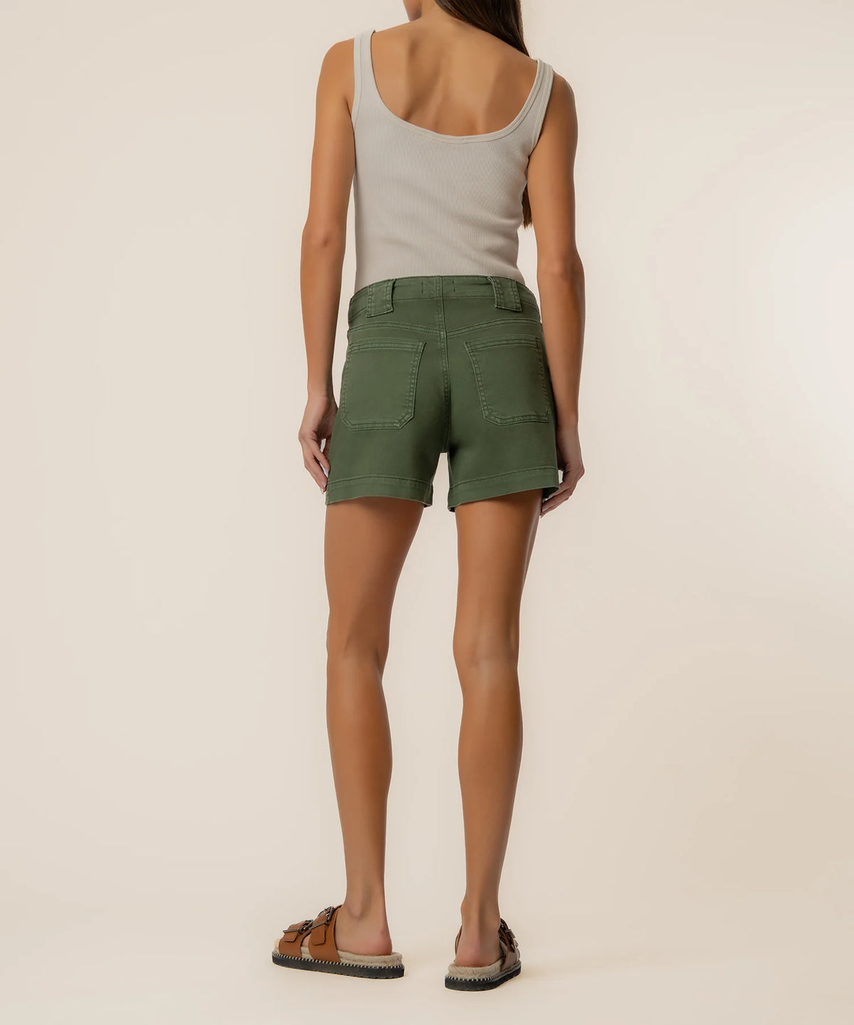 Kut Jane High Rise Shorts -Olive