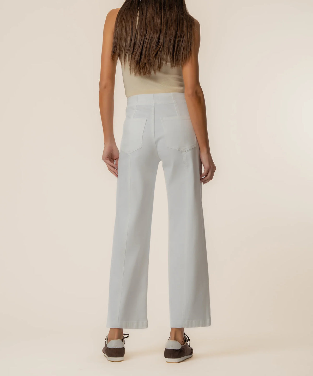 Kut Meg Hi Rise Wide Leg Jean-White