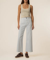 Kut Meg Hi Rise Wide Leg Jean-White