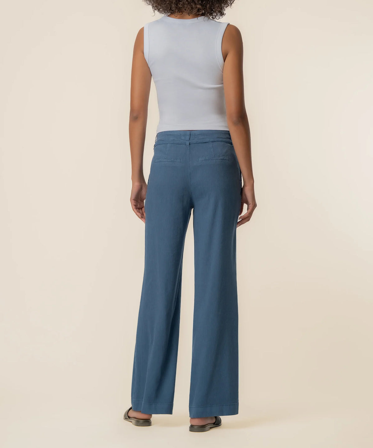 Kut Meg Linen Wide Leg Pant -Blue